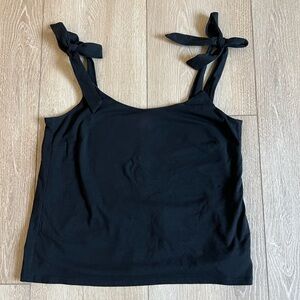 J. Crew Black Camisole with Bow Straps